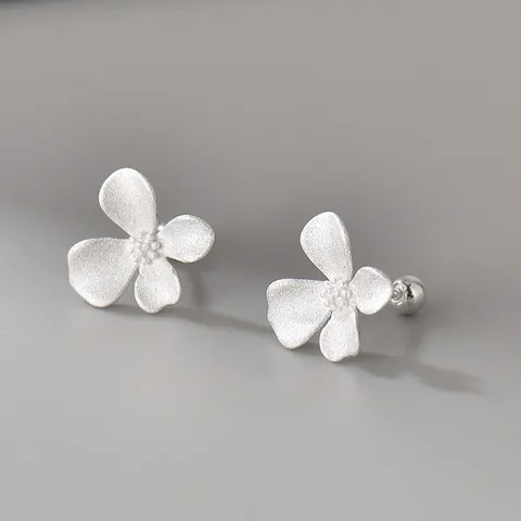 925 Sterling Silver Flower Ear Studs